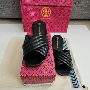 Tory Burch Kira Quilted Flat Sandal sz 10